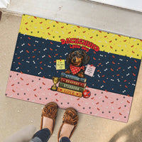 Dachshund Long Dog Big Personality Rubber Doormat Dachshund Lovers Club Cute Mascot