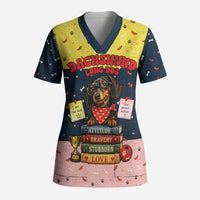 Dachshund Long Dog Big Personality Scrub Top Dachshund Lovers Club Cute Mascot