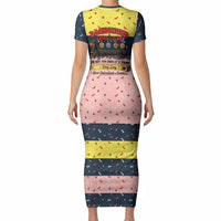 Dachshund Long Dog Big Personality Short Sleeve Bodycon Dress Dachshund Lovers Club Cute Mascot