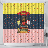 Dachshund Long Dog Big Personality Shower Curtain Dachshund Lovers Club Cute Mascot