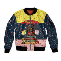 Dachshund Long Dog Big Personality Sleeve Zip Bomber Jacket Dachshund Lovers Club Cute Mascot