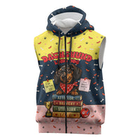 Dachshund Long Dog Big Personality Sleeveless Zip Hoodie Dachshund Lovers Club Cute Mascot