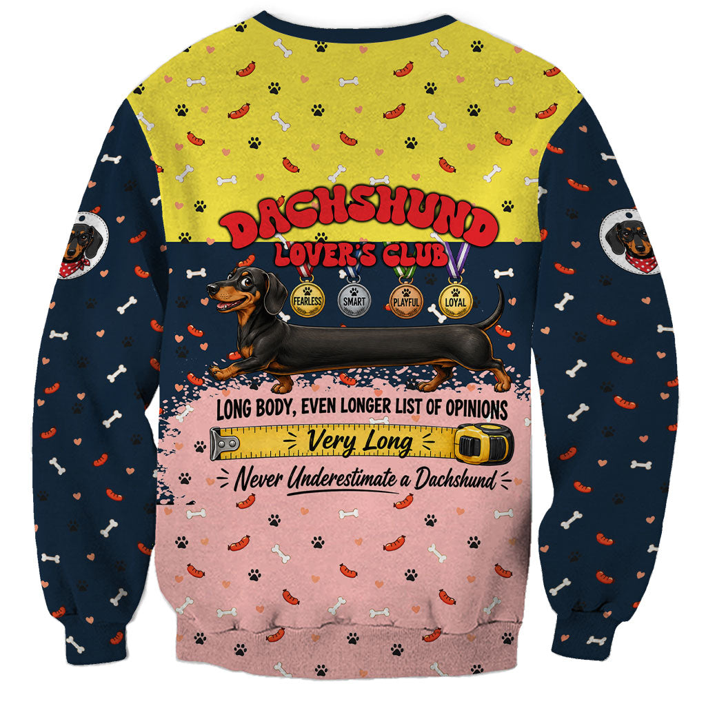 Dachshund Long Dog Big Personality Sweatshirt Dachshund Lovers Club Cute Mascot