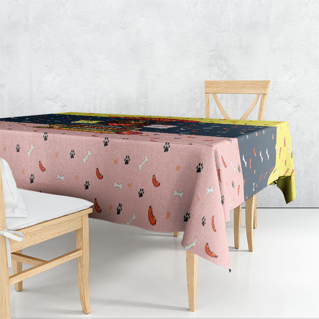 Dachshund Long Dog Big Personality Tablecloth Dachshund Lovers Club Cute Mascot
