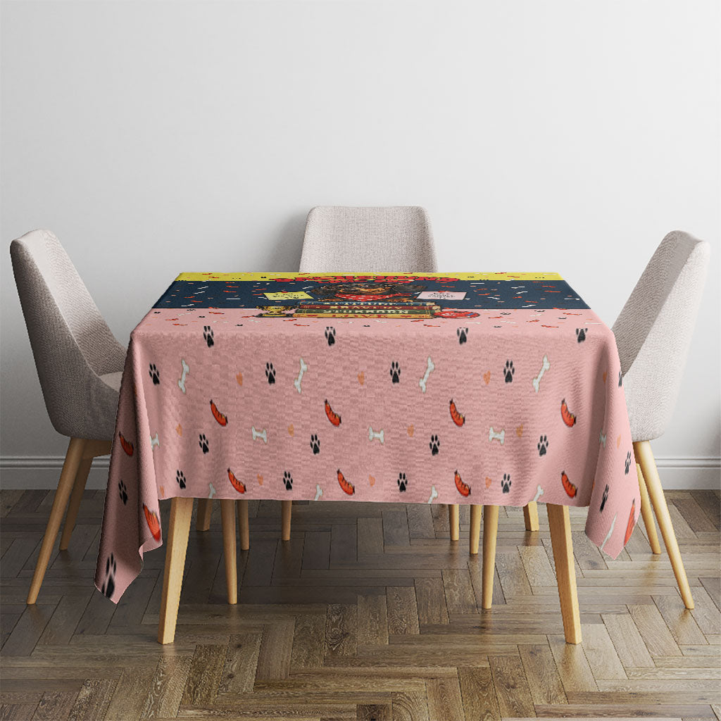 Dachshund Long Dog Big Personality Tablecloth Dachshund Lovers Club Cute Mascot