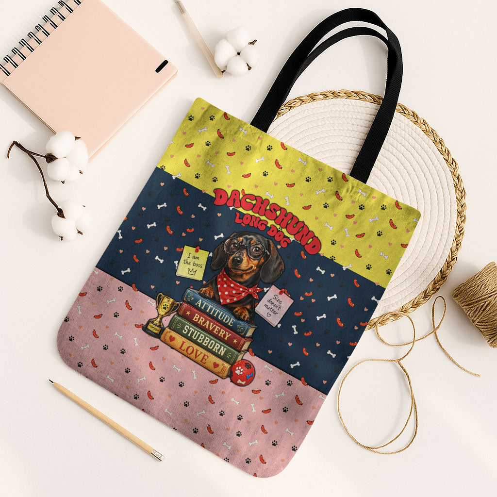 Dachshund Long Dog Big Personality Tote Bag Dachshund Lovers Club Cute Mascot