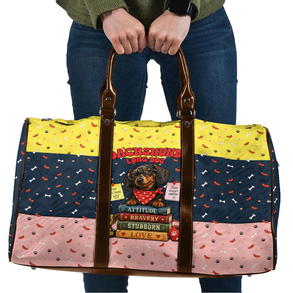 Dachshund Long Dog Big Personality Travel Bag Dachshund Lovers Club Cute Mascot