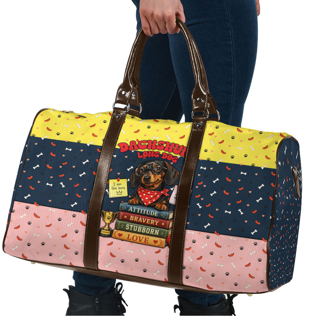 Dachshund Long Dog Big Personality Travel Bag Dachshund Lovers Club Cute Mascot