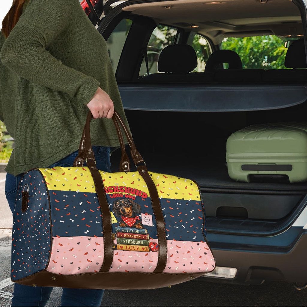 Dachshund Long Dog Big Personality Travel Bag Dachshund Lovers Club Cute Mascot