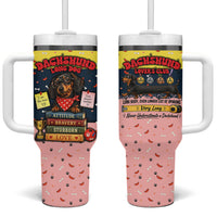 Dachshund Long Dog Big Personality Tumbler With Handle Dachshund Lovers Club Cute Mascot