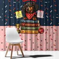 Dachshund Long Dog Big Personality Window Curtain Dachshund Lovers Club Cute Mascot