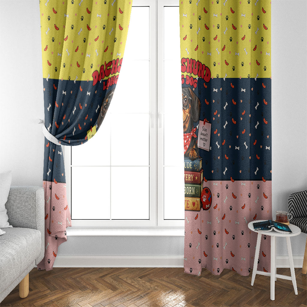 Dachshund Long Dog Big Personality Window Curtain Dachshund Lovers Club Cute Mascot