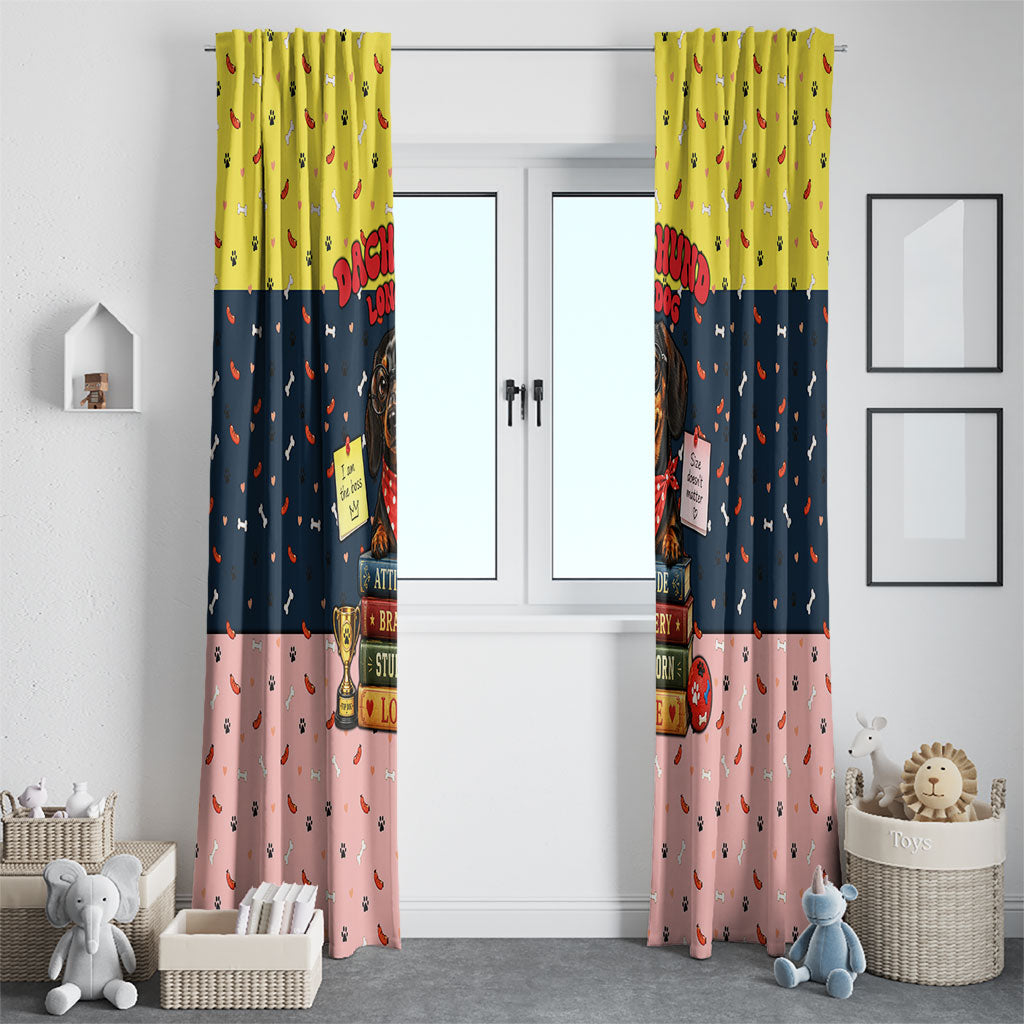 Dachshund Long Dog Big Personality Window Curtain Dachshund Lovers Club Cute Mascot