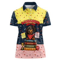 Dachshund Long Dog Big Personality Women Polo Shirt Dachshund Lovers Club Cute Mascot