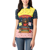 Dachshund Long Dog Big Personality Women Polo Shirt Dachshund Lovers Club Cute Mascot
