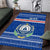 Cape Verde Christmas Area Rug with Blue Festive Pattern Sailing Santa and National Emblem Motif - Wonder Print Shop