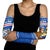 Cape Verde Christmas Arm Sleeves with Blue Festive Pattern Sailing Santa and National Emblem Motif - Wonder Print Shop