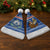 Cape Verde Christmas Santa Hat with Blue Festive Pattern Sailing Santa and National Emblem Motif - Wonder Print Shop