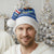 Cape Verde Christmas Santa Hat with Blue Festive Pattern Sailing Santa and National Emblem Motif - Wonder Print Shop