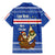 Cape Verde Christmas Family Matching Mermaid Dress and Hawaiian Shirt with Blue Festive Pattern Sailing Santa and National Emblem Motif - Wonder Print Shop