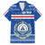 Cape Verde Christmas Family Matching Puletasi and Hawaiian Shirt with Blue Festive Pattern Sailing Santa and National Emblem Motif - Wonder Print Shop