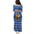 Cape Verde Christmas Family Matching Puletasi and Hawaiian Shirt with Blue Festive Pattern Sailing Santa and National Emblem Motif - Wonder Print Shop