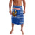 Cape Verde Christmas Lavalava with Blue Festive Pattern Sailing Santa and National Emblem Motif - Wonder Print Shop