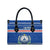 Cape Verde Christmas Leather Bag with Blue Festive Pattern Sailing Santa and National Emblem Motif - Wonder Print Shop