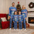 Cape Verde Christmas Pajama Set with Blue Festive Pattern Sailing Santa and National Emblem Motif - Wonder Print Shop