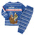 Cape Verde Christmas Pajama Set with Blue Festive Pattern Sailing Santa and National Emblem Motif - Wonder Print Shop