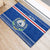 Cape Verde Christmas Rubber Doormat with Blue Festive Pattern Sailing Santa and National Emblem Motif - Wonder Print Shop