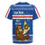 Cape Verde Christmas Rugby Jersey with Blue Festive Pattern Sailing Santa and National Emblem Motif - Wonder Print Shop
