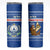 Cape Verde Christmas Skinny Tumbler with Blue Festive Pattern Sailing Santa and National Emblem Motif - Wonder Print Shop