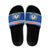 Cape Verde Christmas Slide Sandals with Blue Festive Pattern Sailing Santa and National Emblem Motif - Wonder Print Shop