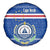 Cape Verde Christmas Spare Tire Cover with Blue Festive Pattern Sailing Santa and National Emblem Motif - Wonder Print Shop