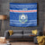 Cape Verde Christmas Tapestry with Blue Festive Pattern Sailing Santa and National Emblem Motif - Wonder Print Shop
