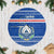 Cape Verde Christmas Tree Skirt with Blue Festive Pattern Sailing Santa and National Emblem Motif - Wonder Print Shop