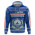 Cape Verde Christmas Zip Hoodie with Blue Festive Pattern Sailing Santa and National Emblem Motif - Wonder Print Shop
