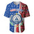 Cape Verde Christmas Baseball Jersey with Red and Blue Festive Pattern Christmas Tree and National Emblem Motif - Wonder Print Shop