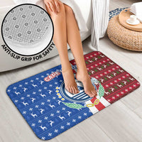 Cape Verde Christmas Bathroom Set with Red and Blue Festive Pattern Christmas Tree and National Emblem Motif - Wonder Print Shop