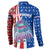 Cape Verde Christmas Button Sweatshirt with Red and Blue Festive Pattern Christmas Tree and National Emblem Motif - Wonder Print Shop
