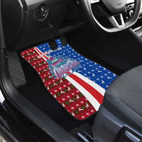 Cape Verde Christmas Car Mats with Red and Blue Festive Pattern Christmas Tree and National Emblem Motif - Wonder Print Shop