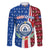 Cape Verde Christmas Family Matching Long Sleeve Bodycon Dress and Hawaiian Shirt with Red and Blue Festive Pattern Christmas Tree and National Emblem Motif - Wonder Print Shop