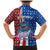 Cape Verde Christmas Family Matching Mermaid Dress and Hawaiian Shirt with Red and Blue Festive Pattern Christmas Tree and National Emblem Motif - Wonder Print Shop