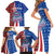 Cape Verde Christmas Family Matching Short Sleeve Bodycon Dress and Hawaiian Shirt with Red and Blue Festive Pattern Christmas Tree and National Emblem Motif - Wonder Print Shop