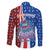 Cape Verde Christmas Family Matching Short Sleeve Bodycon Dress and Hawaiian Shirt with Red and Blue Festive Pattern Christmas Tree and National Emblem Motif - Wonder Print Shop