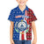 Cape Verde Christmas Family Matching Short Sleeve Bodycon Dress and Hawaiian Shirt with Red and Blue Festive Pattern Christmas Tree and National Emblem Motif - Wonder Print Shop