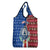 Cape Verde Christmas Grocery Bag with Red and Blue Festive Pattern Christmas Tree and National Emblem Motif - Wonder Print Shop