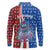 Cape Verde Christmas Long Sleeve Polo Shirt with Red and Blue Festive Pattern Christmas Tree and National Emblem Motif - Wonder Print Shop