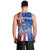 Cape Verde Christmas Men Tank Top with Red and Blue Festive Pattern Christmas Tree and National Emblem Motif - Wonder Print Shop